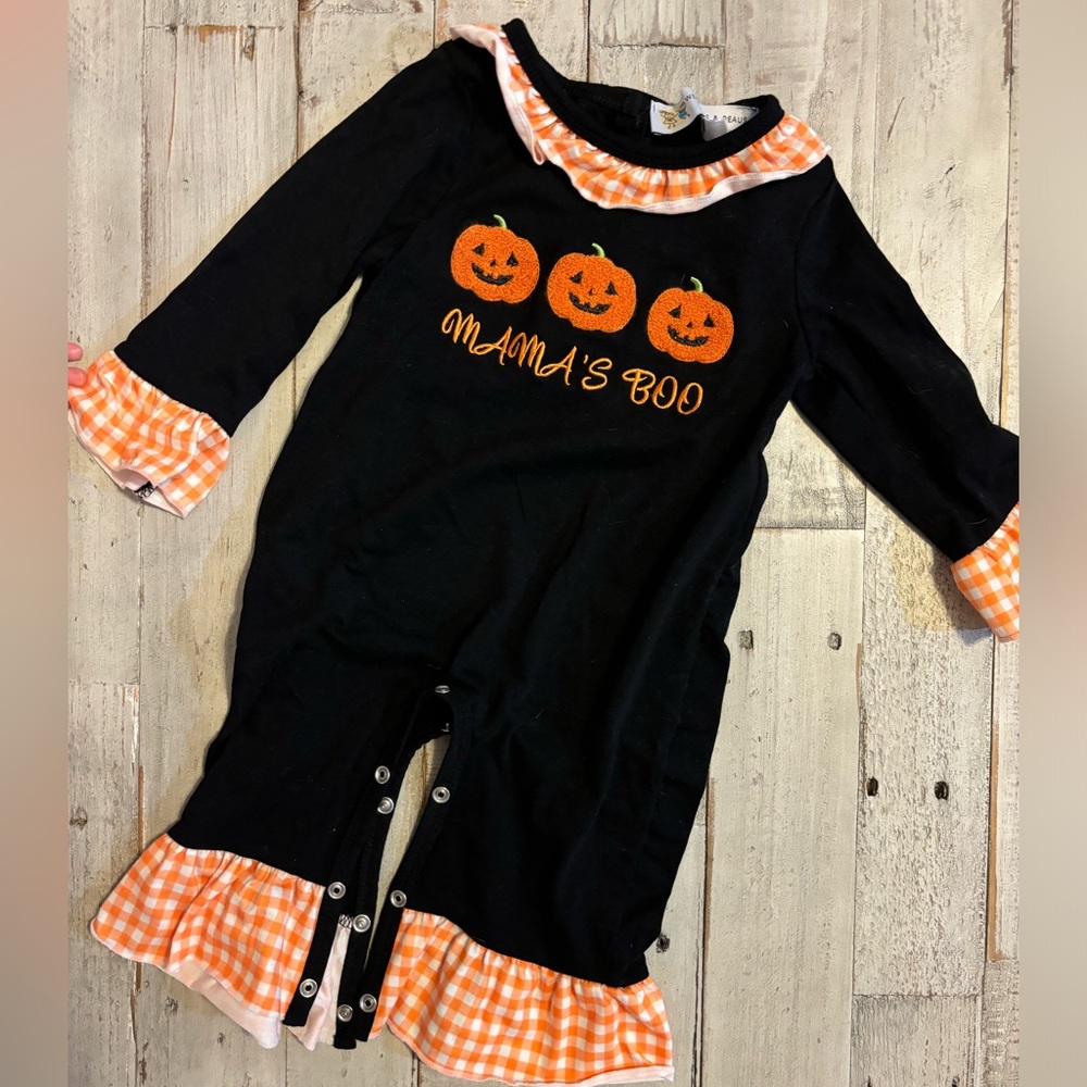 Wee Bells and Beaus Girls Halloween Romper